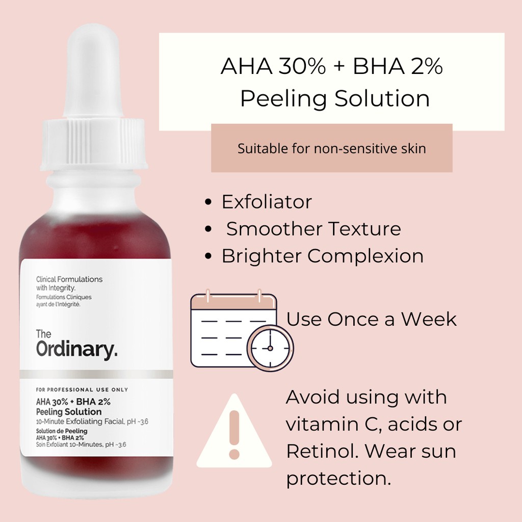 THE ORDINARY AHA 30% + BHA 2% Peeling Solution | 30ML