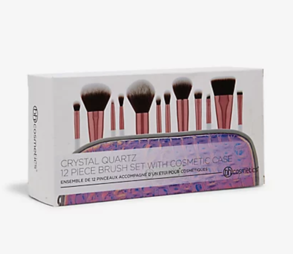 Crystal Quartz 12 Piece Brush Set By BH Cosmetics Package box