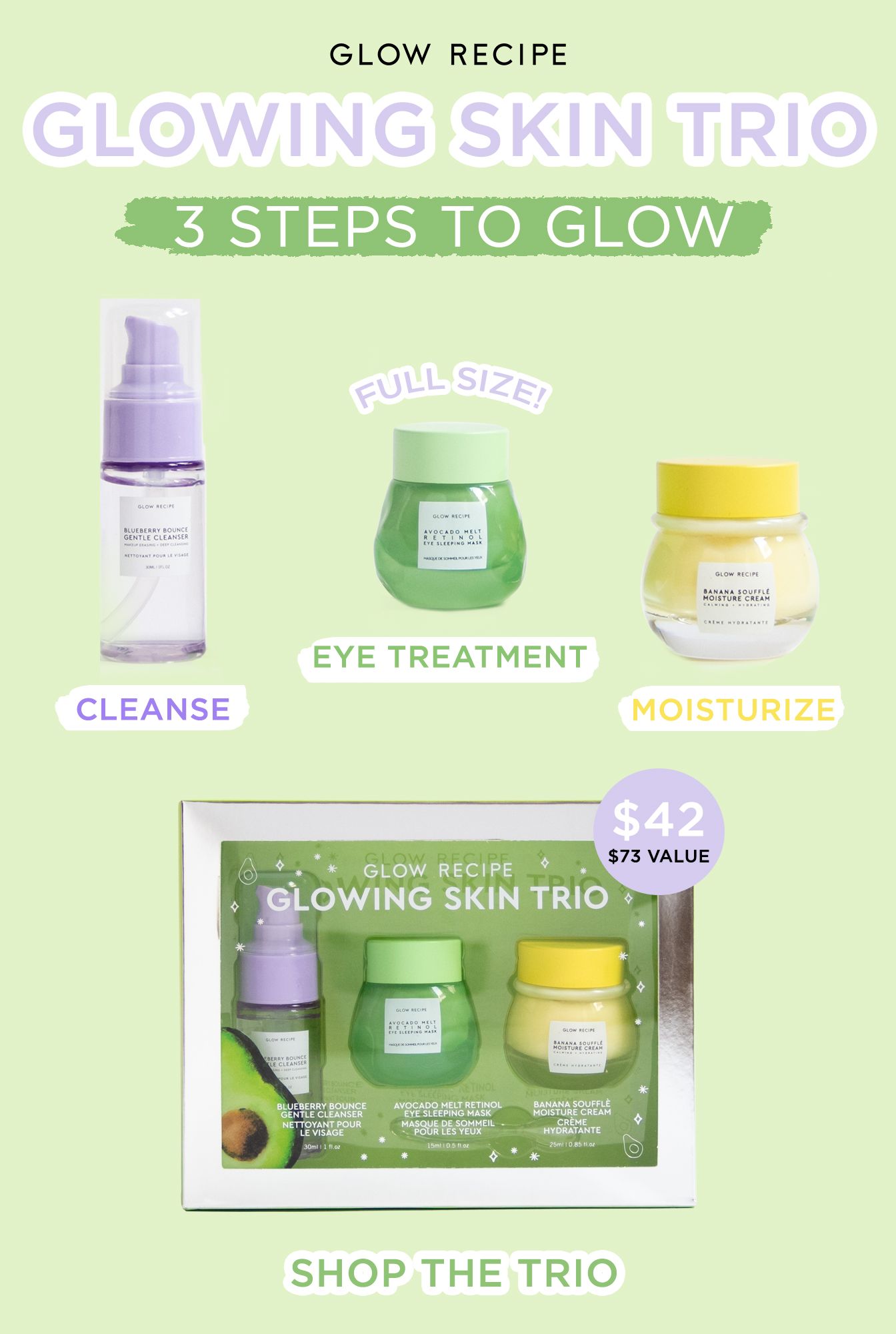 Glow Recipe Glowing Skin Trio 