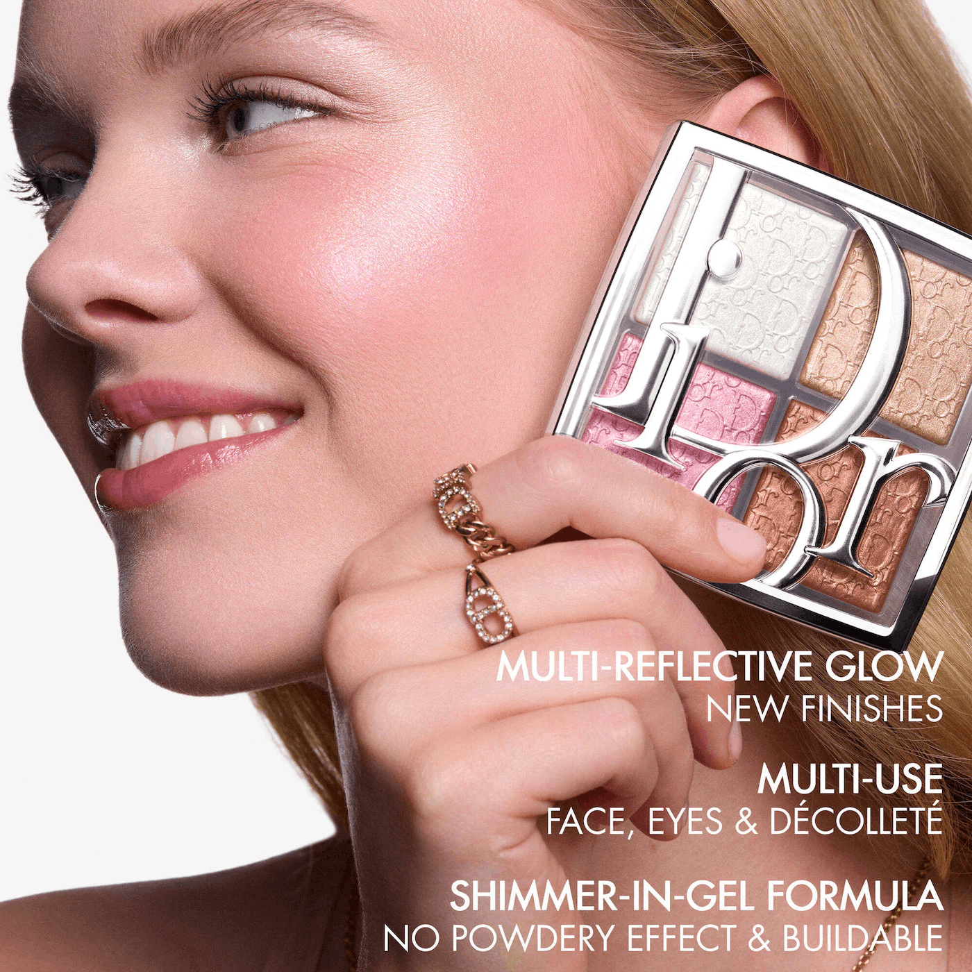 DIOR Backstage Glow Maximizer Face Palette Pearly Peach Glow - Image 5