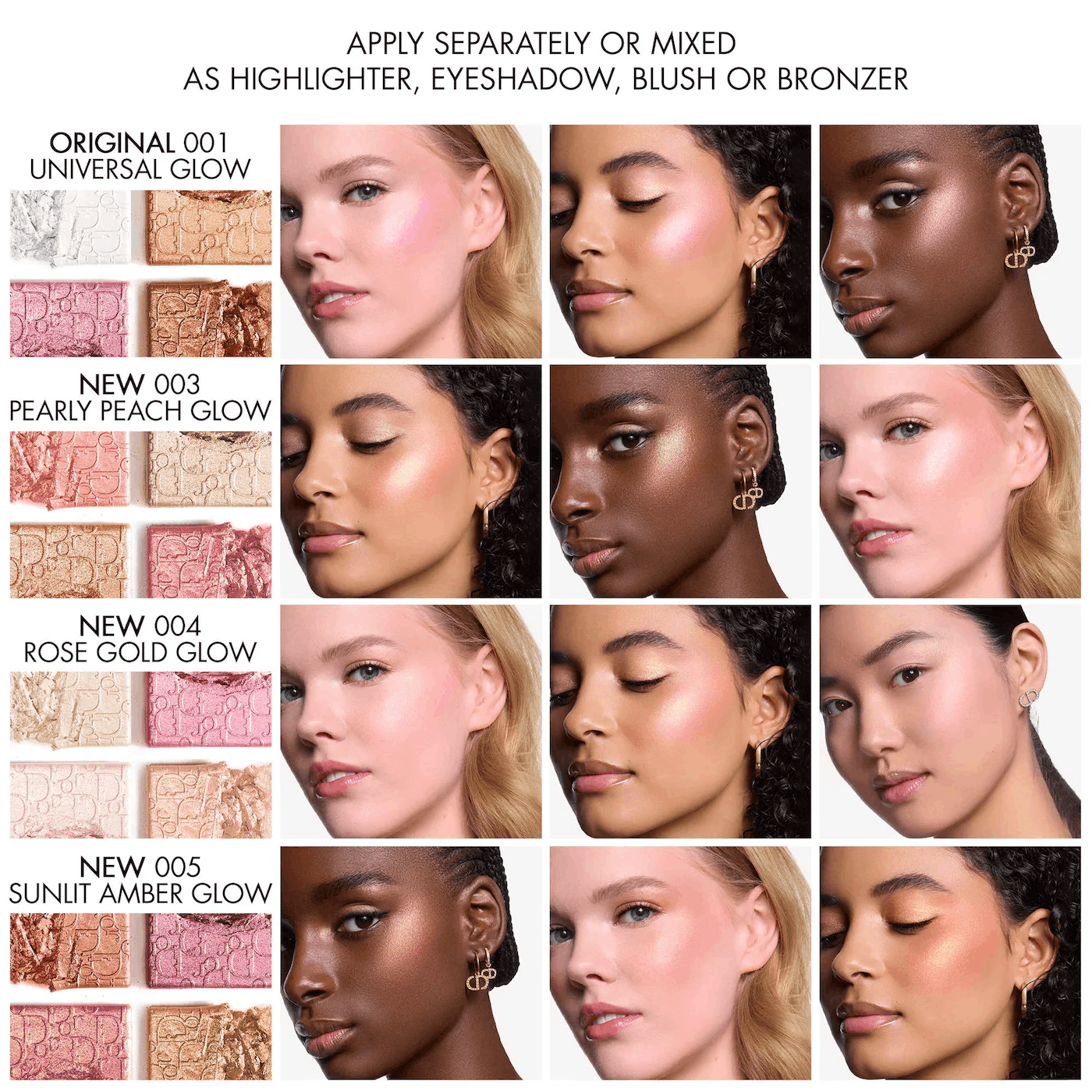 DIOR Backstage Glow Maximizer Face Palette Pearly Peach Glow - Image 3