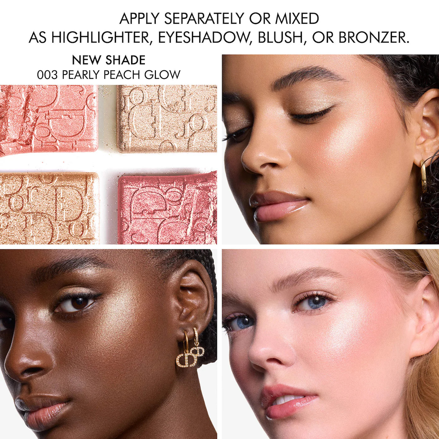DIOR Backstage Glow Maximizer Face Palette Pearly Peach Glow - Image 2